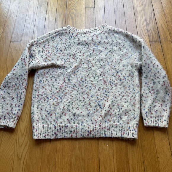 Solitaire Size M Multicolor Chunky Knit Long Sleeve Crewneck Confetti Sweater - Picture 16 of 16